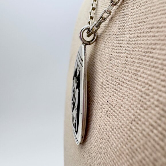 VTG Sterling Silver 925 Kokopelli Oval Link Chain Pendant Necklace 25.5" Length - Picture 4 of 16